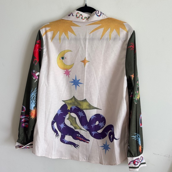 Colorful Patterned Button Down Shirt - Picture 2 of 6